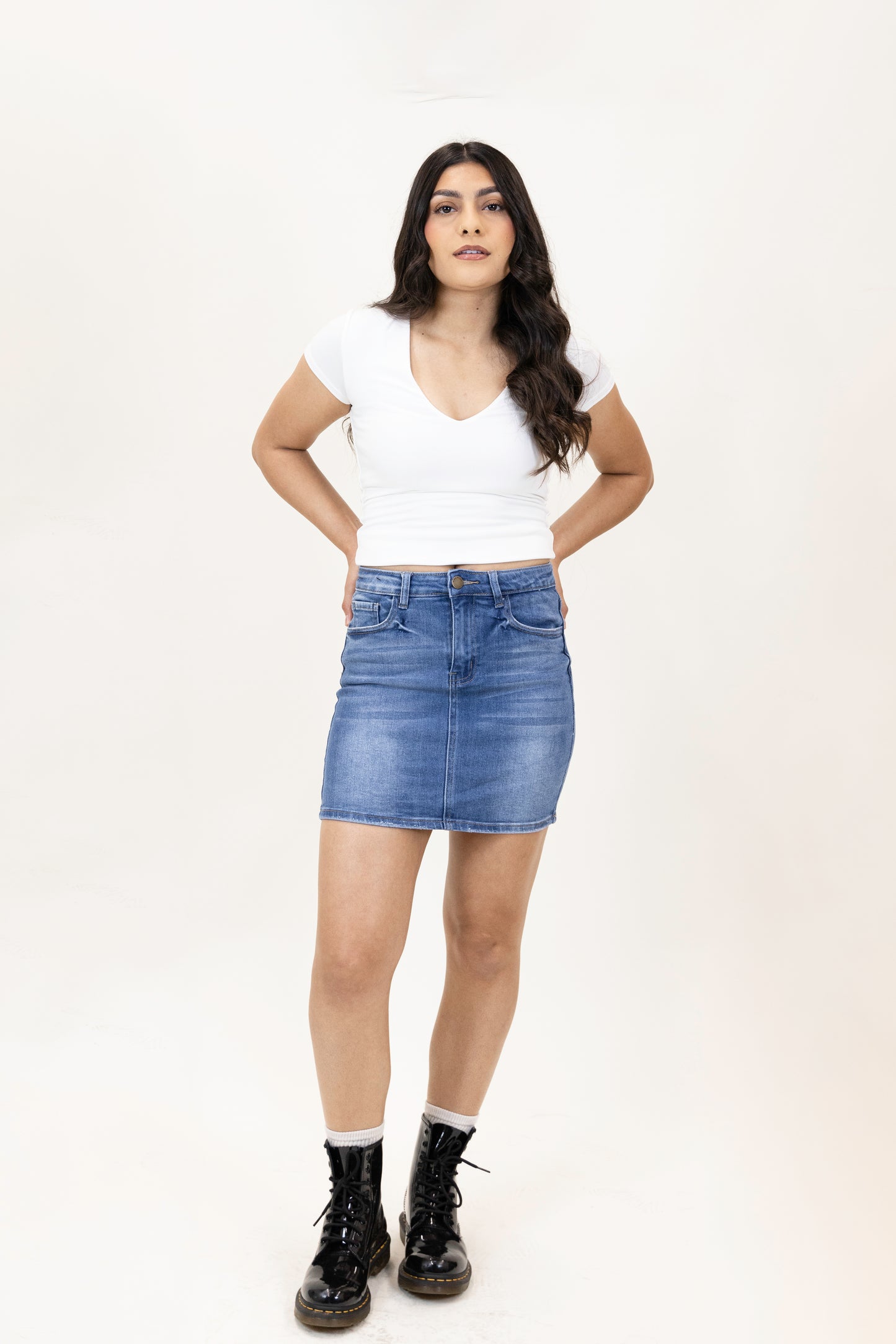The Mini Jean Skirt