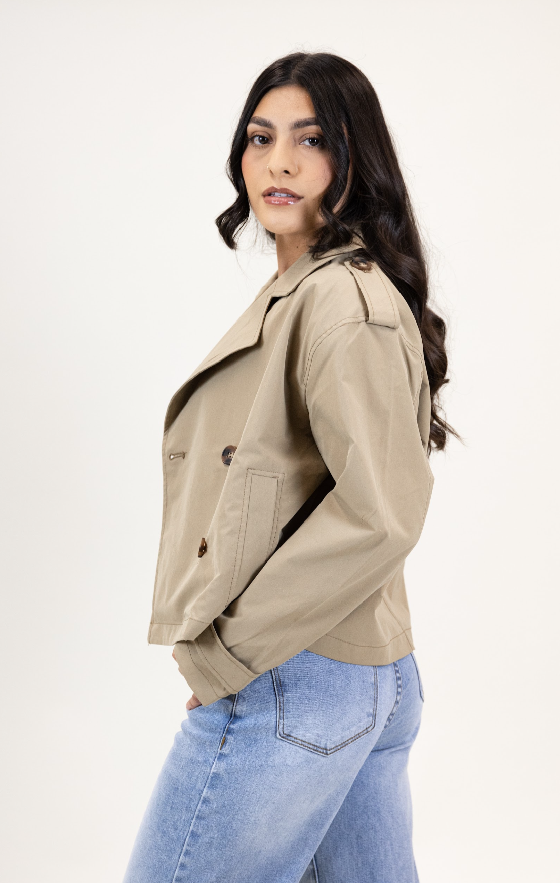 Crop Trench Coat