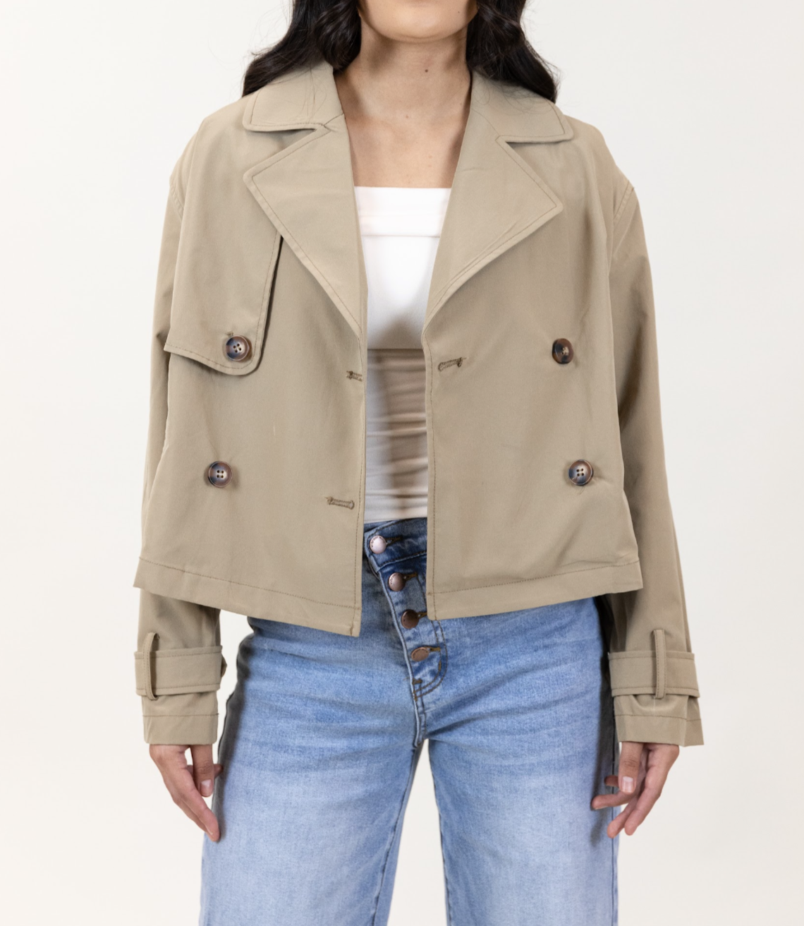 Crop Trench Coat