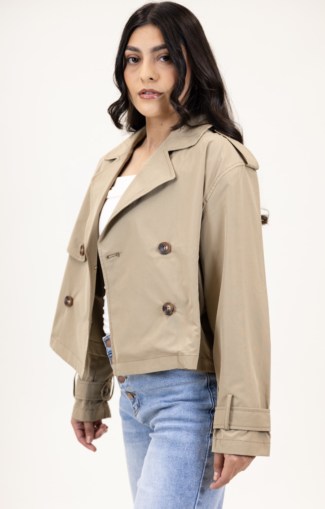 Crop Trench Coat